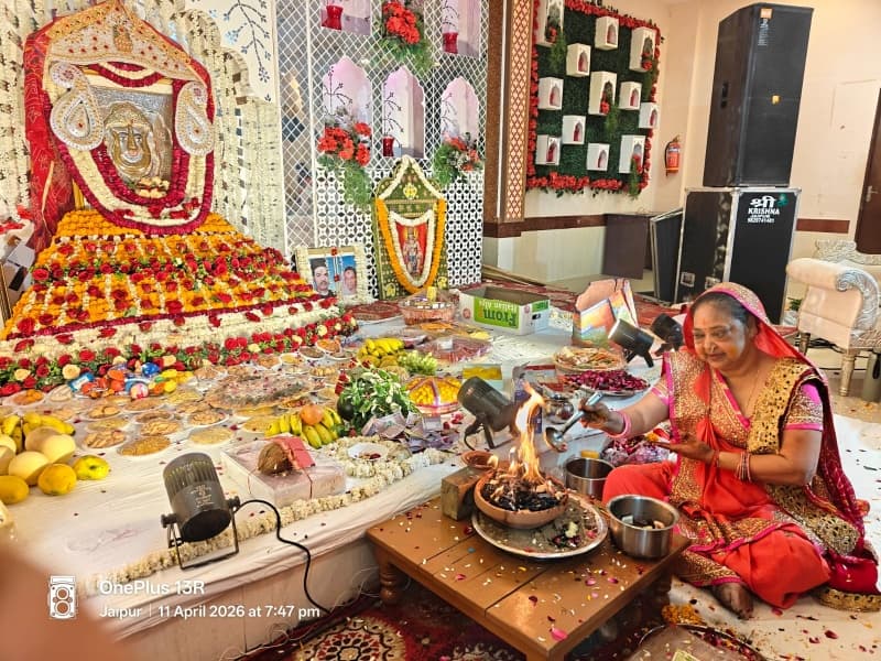 जयपुर के रॉक गार्डन में राणीसती दादी के मंगल पाठ का भव्य आयोजन, भक्ति में डूबे श्रद्धालु